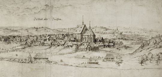 Neudresden und Altendresden von Osten, 1570 